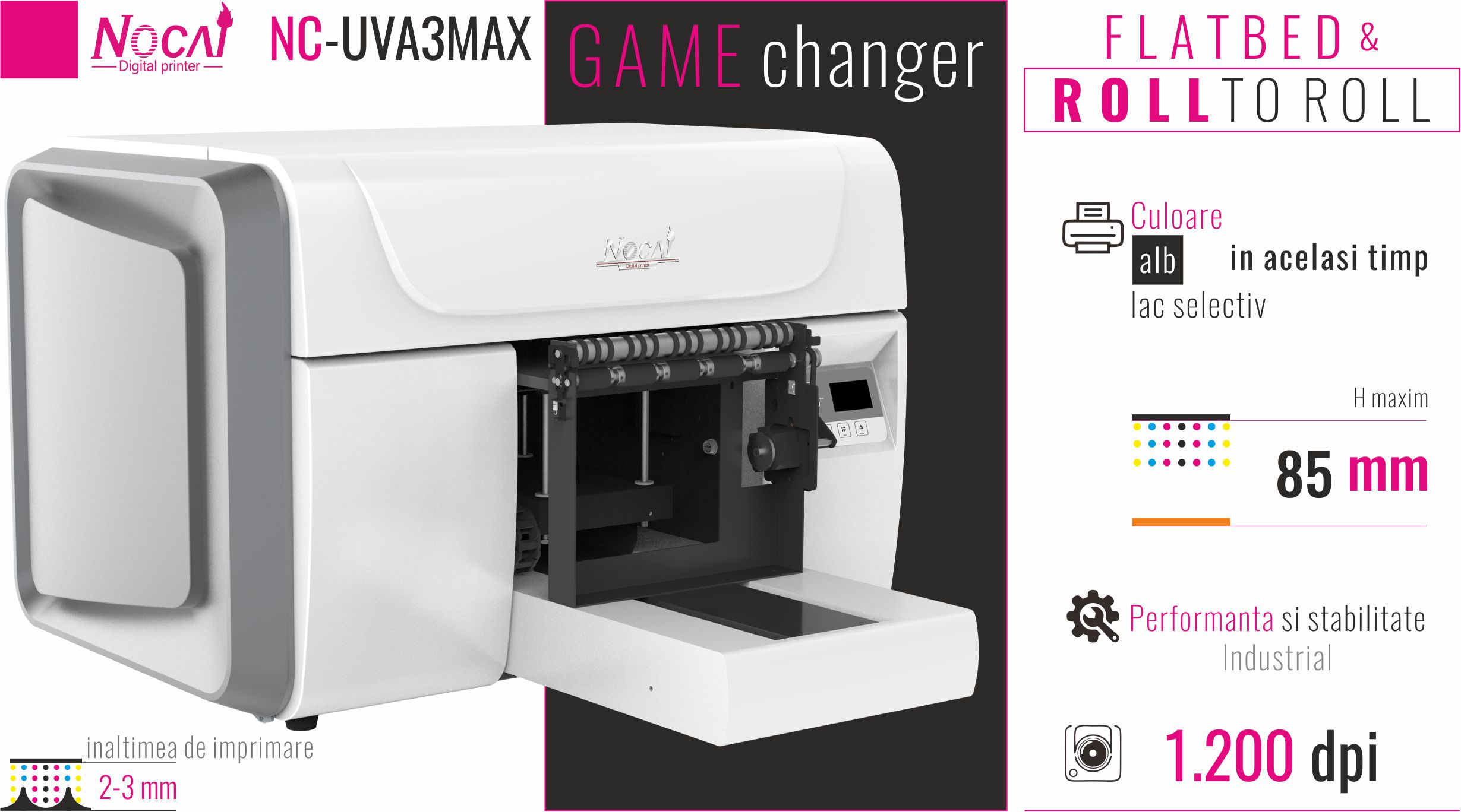 Nocai NC-UVA3MAX-II imprimanta industriala UV accesibila